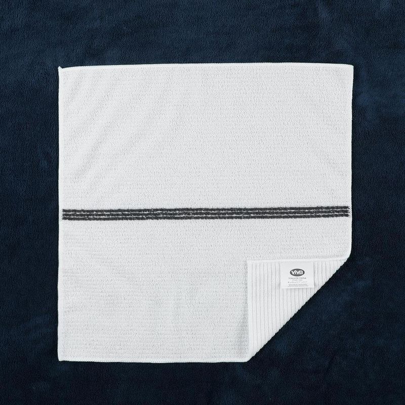 Set de 2 Toallas de Cocina Gris 45Cm