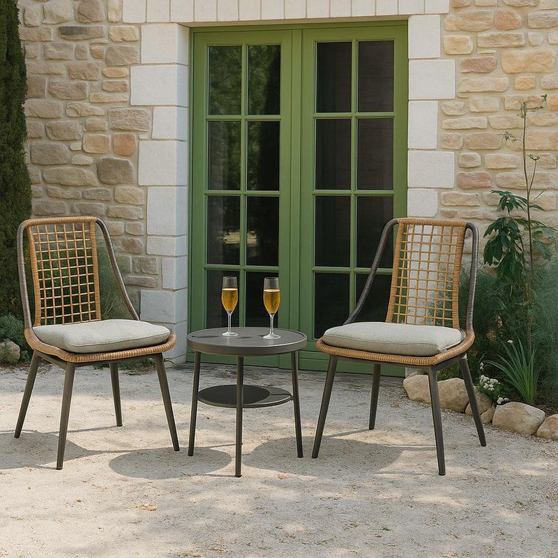 Set de 3 Mesa y Sillas Bistro Kathy Café