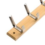Colgador de Madera con 4 Ganchos Metálicos Colores Surtidos