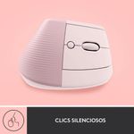Mouse Ergonómico Vertical Rosado - Logitech