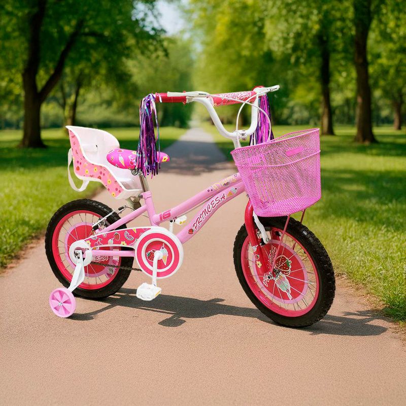 Bicicleta Infantil BMX Dreams Princesa con Canasta Colores Surtidos