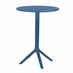 Mesa Redonda Jodie de Polipropileno Azul para Exterior