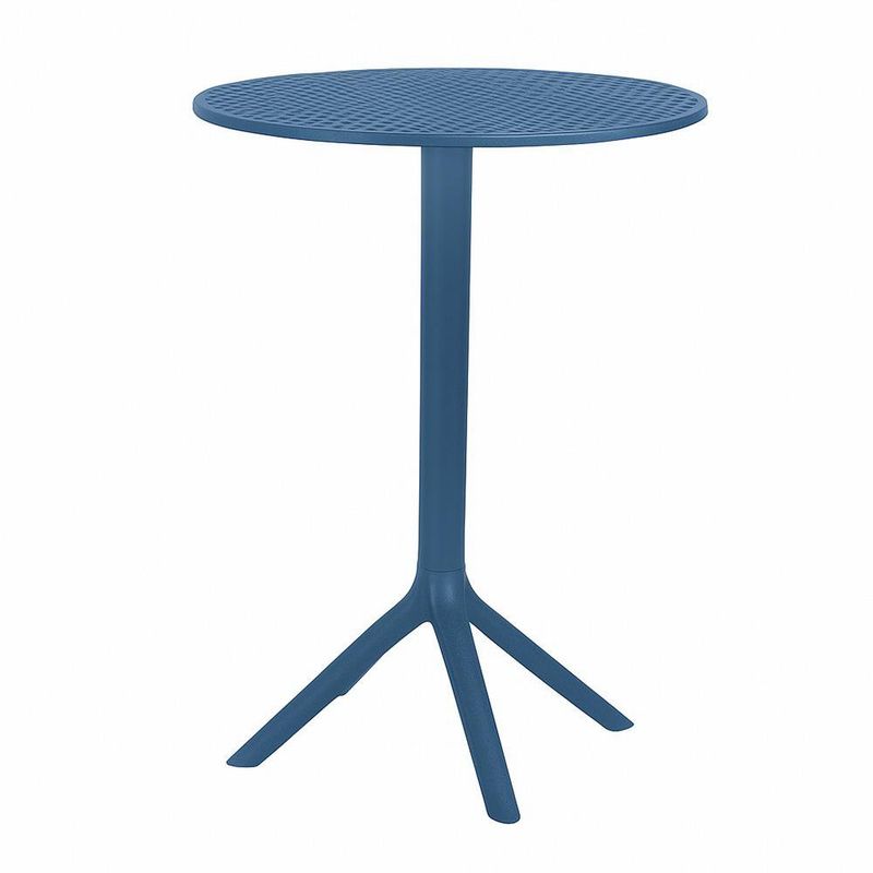 Mesa Redonda Jodie de Polipropileno Azul para Exterior