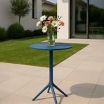 Mesa Redonda Jodie de Polipropileno Azul para Exterior
