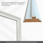 Marco de MDF Blanco 17x60x2130 Cm