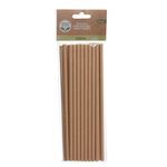 Bolsa de 20 Pajillas de Cartón Kraft 19 Cm