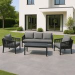 Set de Sala de Jardín de 4 Piezas Columbia Negro