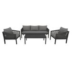 Set de Sala de Jardín de 4 Piezas Columbia Negro