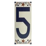 Decoración Número 5 para Fachada 7.5 x 18 Cm