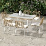 Set Comedor de 5 Piezas Adrián Beige