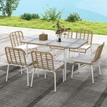 Set Comedor de 5 Piezas Adrián Beige