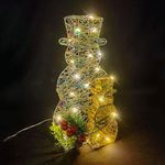 Muñeco de Nieve Tornasol Decorativo con Luz LED