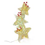 Adorno de 3 Estrellas Verticales con Luz LED