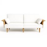 Sofá Scott Tapizado Blanco 205x90Cm