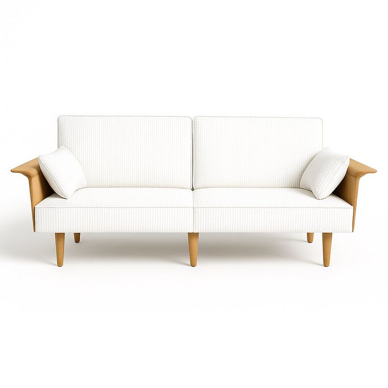 Sofá Scott Tapizado Blanco 205x90Cm