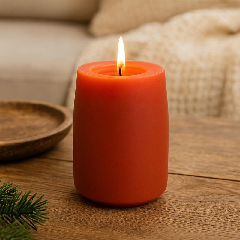 Vela Cilíndrica Roja Decorativa