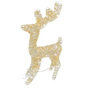 Reno Decorativo Dorado con Luz LED