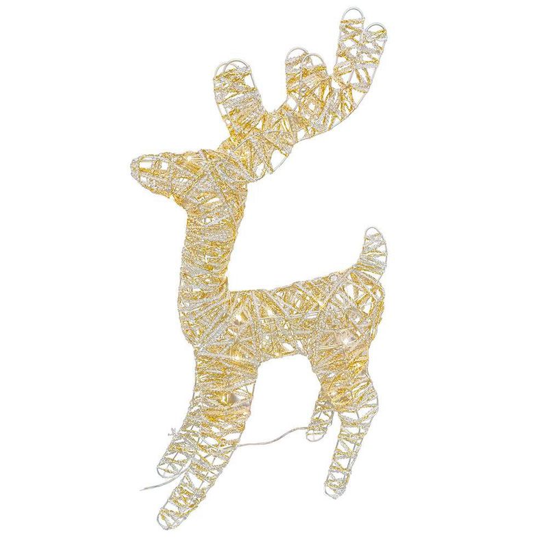 Reno Decorativo Dorado con Luz LED