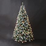 Árbol de Navidad Verde Nevado con Luz 2.28 Metros