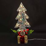Árbol Decorativo con Luz sobre Regalo 35 Cm