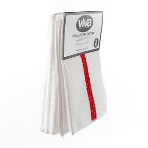Set de 2 Toallas de Cocina Rojo 45 Cm