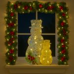 Muñeco de Nieve Tornasol Decorativo con Luz LED