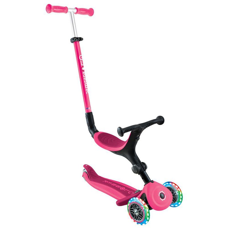 Scooter Plegable con Luces Rosa