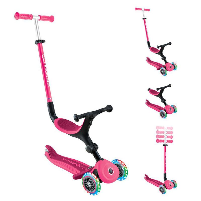 Scooter Plegable con Luces Rosa