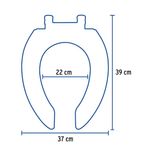Asiento para Sanitario Blanco 40 Cm - Foset