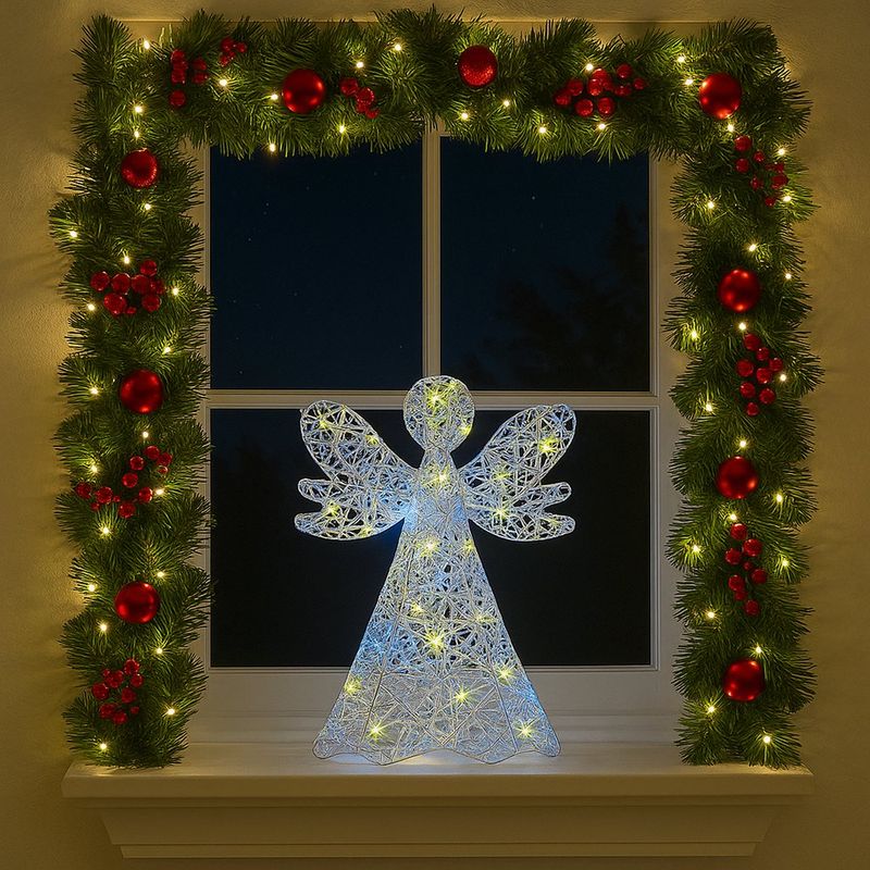 Ángel Plegable para Exterior con Luz