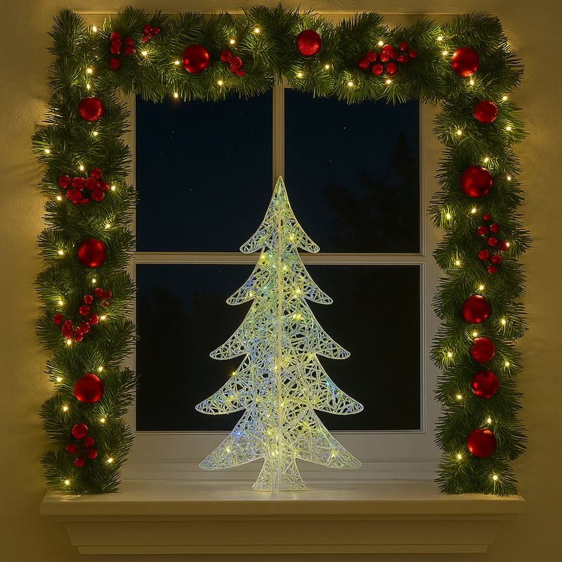 Árbol Plegable para Exterior con Luz