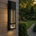 Lámpara de Pared de Exterior Moderna Negra