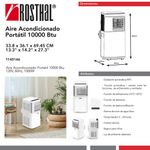Aire Acondicionado Blanco Portátil 10000 BTU