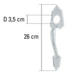 Manija Decorativa Para Puerta Acabado Cromo Mate - Hermex