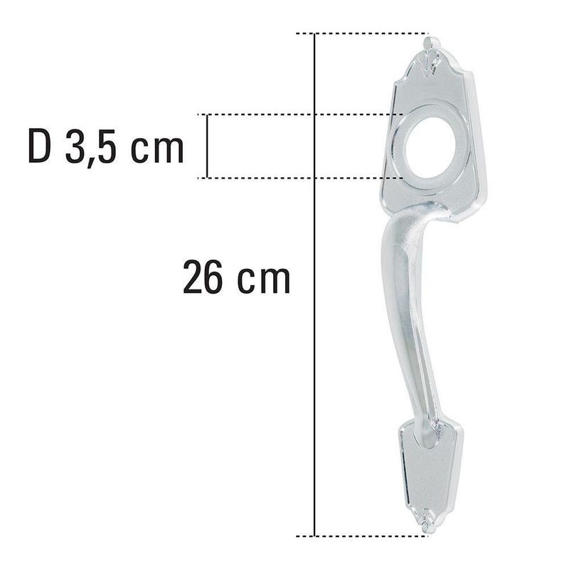 Manija Decorativa Para Puerta Acabado Cromo Mate - Hermex