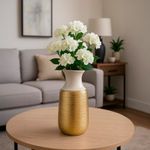 Florero Dorado con Beige