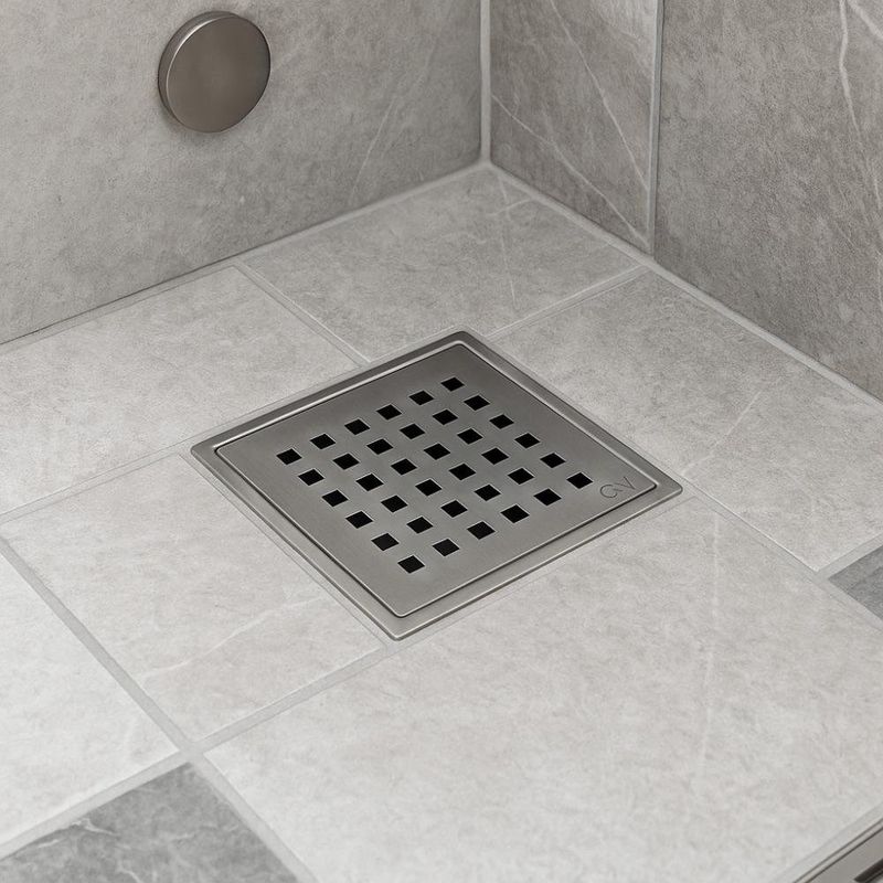 Desagüe de Acero Inoxidable Cuadrado 14 X 14 Cm