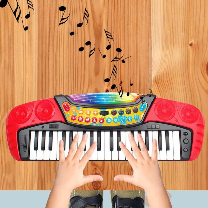 Piano Electrónico de 37 Teclas con Luz y Sonido