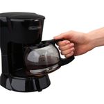 Cafetera 4 Tazas Negra con Jarra de Vidrio
