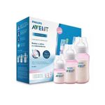 Set de 3 Biberones Anticólicos Rosado 260 Ml