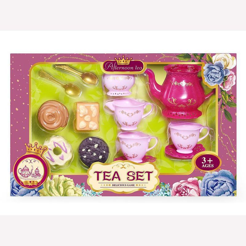 Set de Té Infantil con Cesta y Vajilla