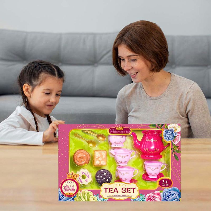 Set de Té Infantil con Cesta y Vajilla