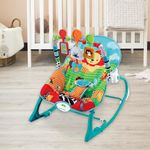 Silla Mecedora Azul con Vibración y Juguetes Interactivos