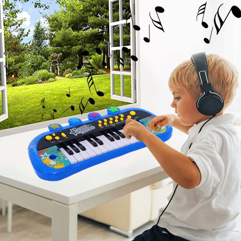 Piano Electrónico de 24 Teclas con Luz y Sonido