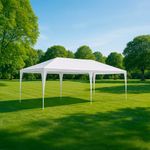 Toldo Armable Blanco de 3 x 6 x 2.5 Metros