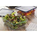 Pyrex Rectangular de Vidrio Azul