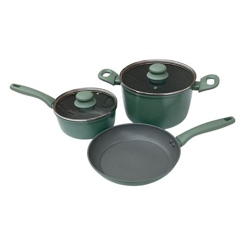 Batería de 5 Piezas para Cocina Antiadherente Verde