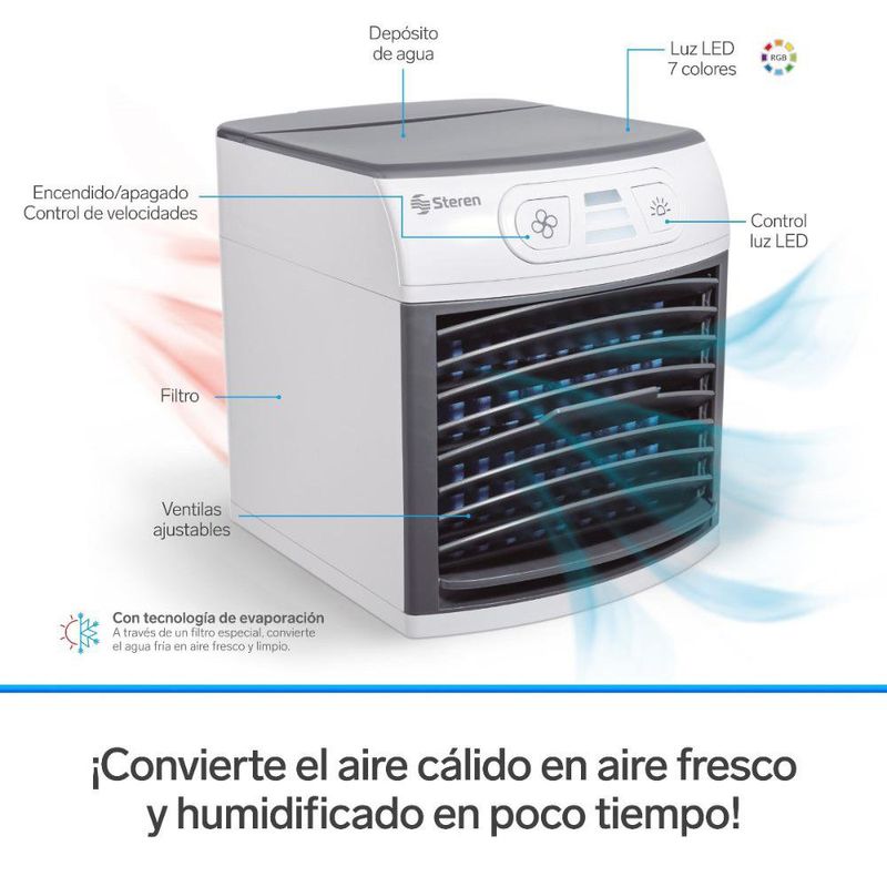 Mini Enfriador Personal con Luz LED