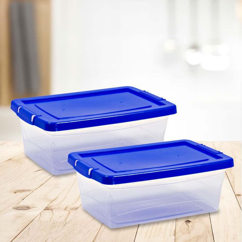 Set 2 Cajas Organizadoras 12L Azul