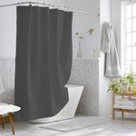 Set de Cortina para Baño con Liner y Ganchos Gris Oscuro 14 Pzas